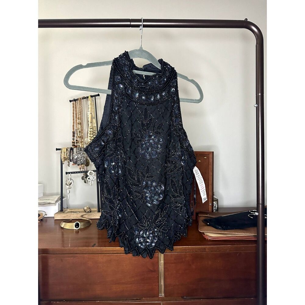 Vintage Papell Boutique Evening Top Halter Style
